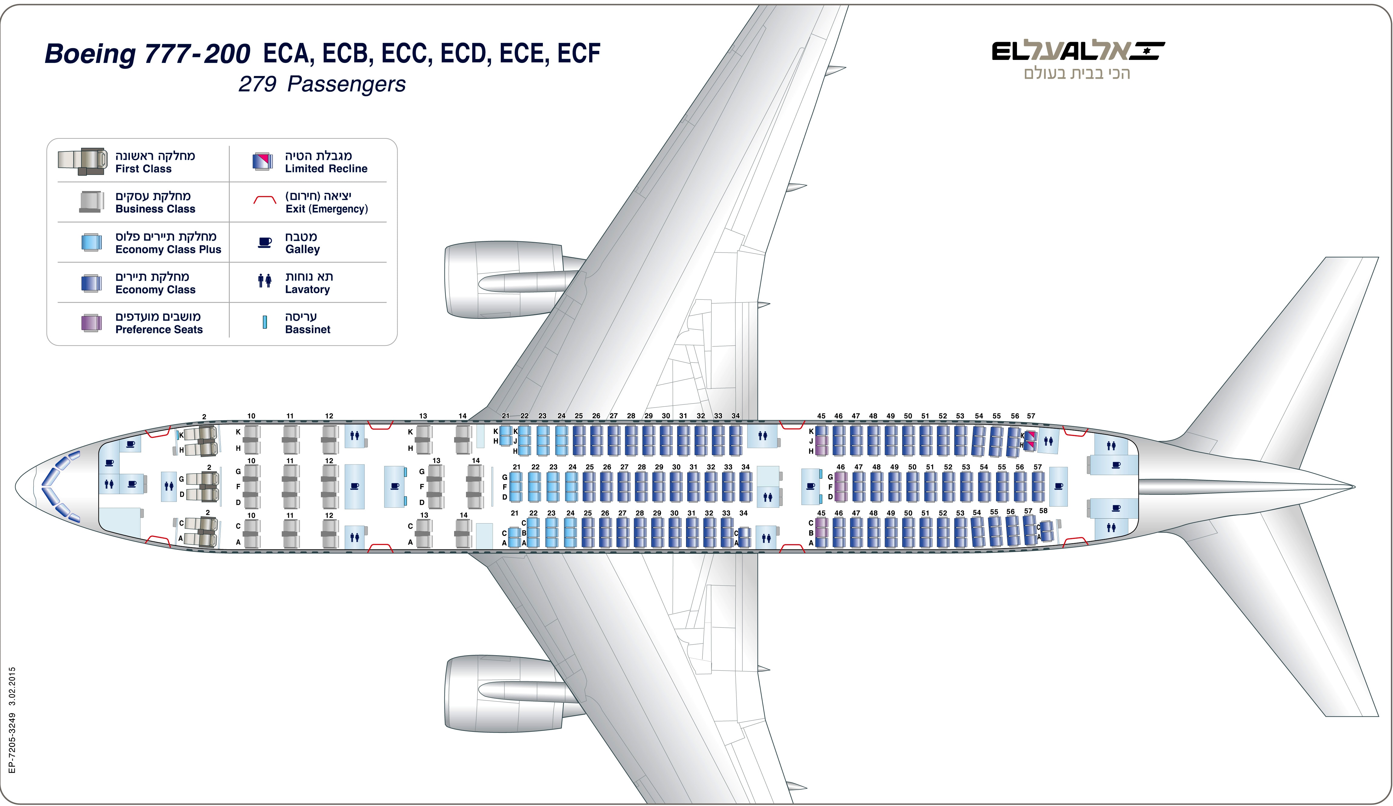 Boeing 772 seat plan